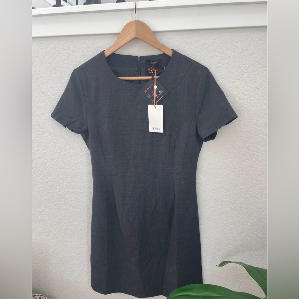 Quince 3D Wool dress Gray NEW size 6 women’s